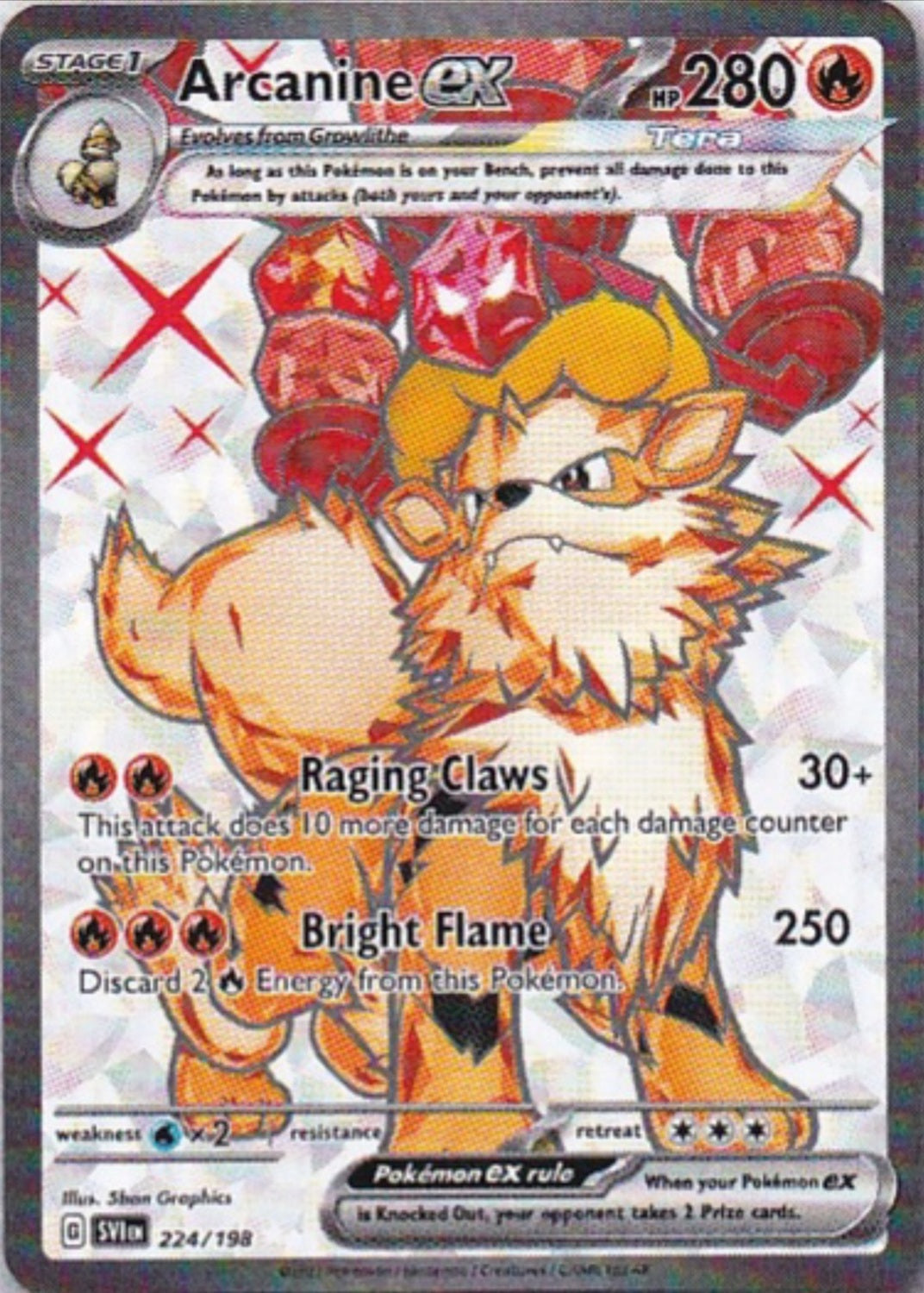 Scarlet & Violet Base Set 224/198 Arcanine ex