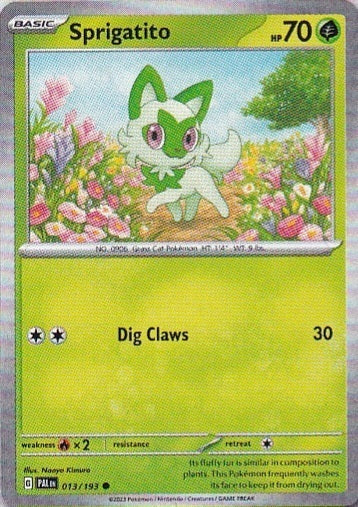 Scarlet & Violet Paldea Evolved 013/193 Sprigatito