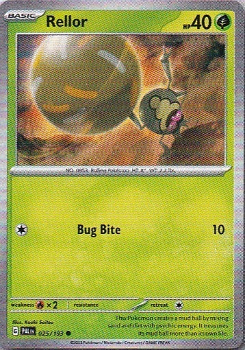 Scarlet & Violet Paldea Evolved 025/193 Rellor Reverse Holo