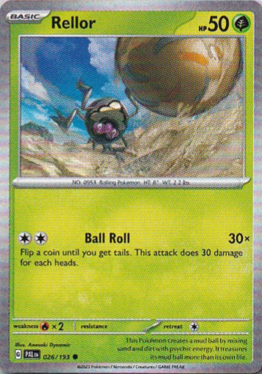 Scarlet & Violet Paldea Evolved 026/193 Rellor Reverse Holo