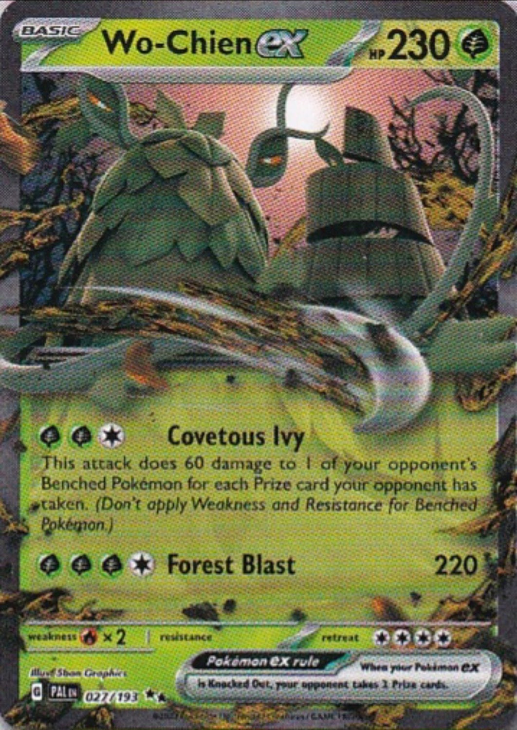 Scarlet & Violet Paldea Evolved 027/193 Wo-Chien ex