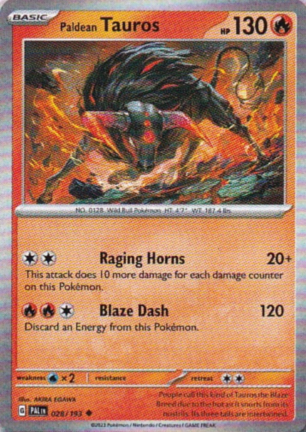 Scarlet & Violet Paldea Evolved 028/193 Paldean Tauros
