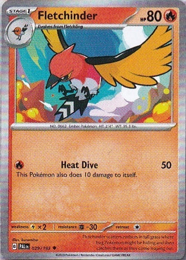 Scarlet & Violet Paldea Evolved 029/193 Fletchinder Reverse Holo
