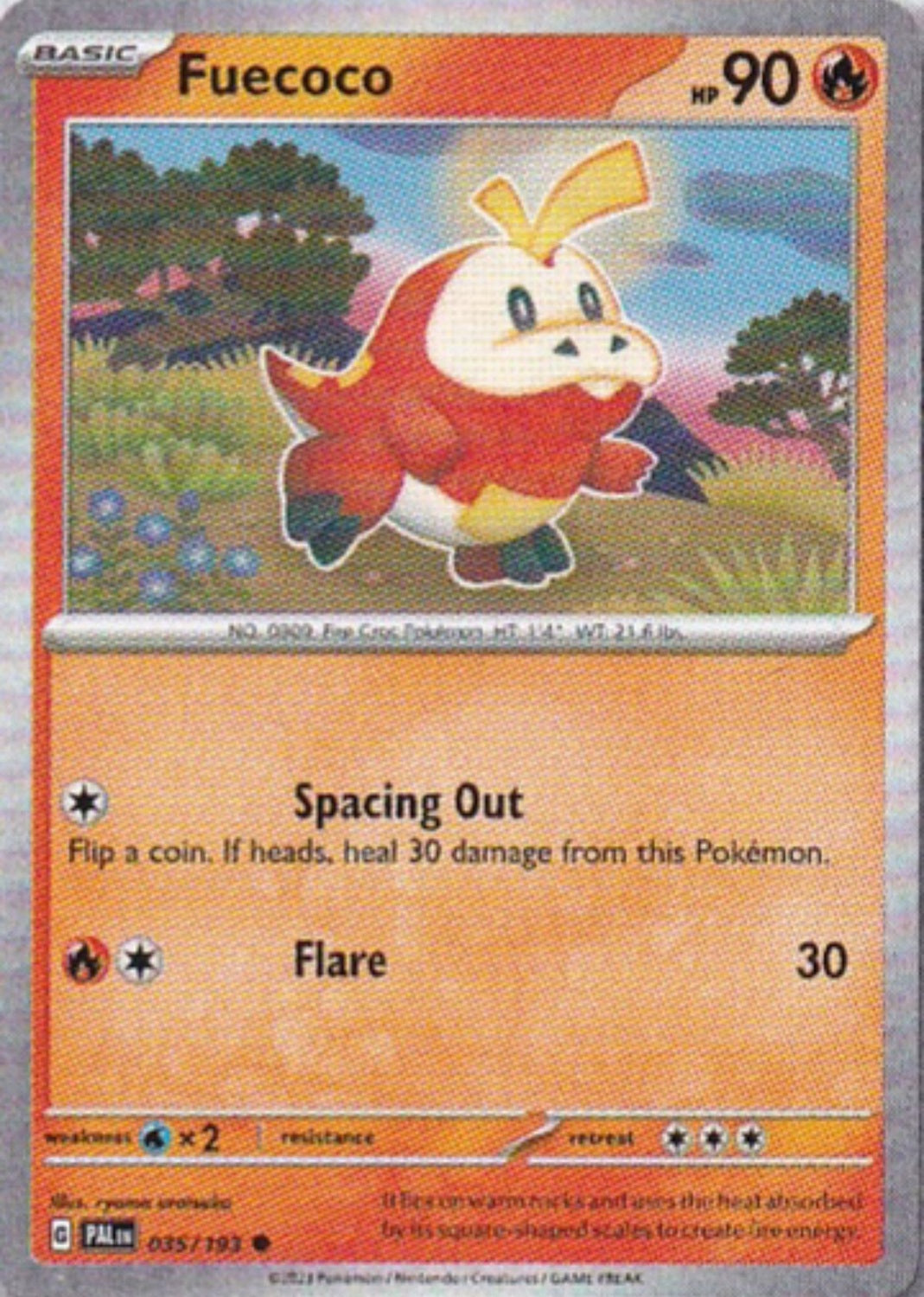 Scarlet & Violet Paldea Evolved 035/193 Fuecoco Reverse Holo