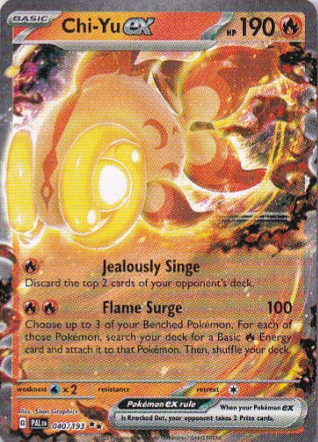 Scarlet & Violet Paldea Evolved 040/193 Chi-Yu ex