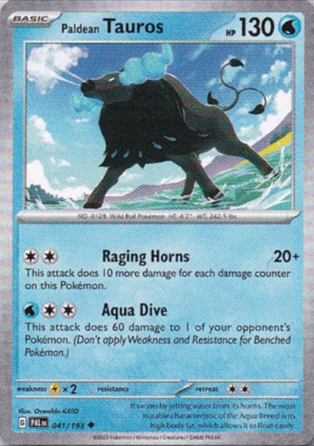 Scarlet & Violet Paldea Evolved 041/193 Paldean Tauros