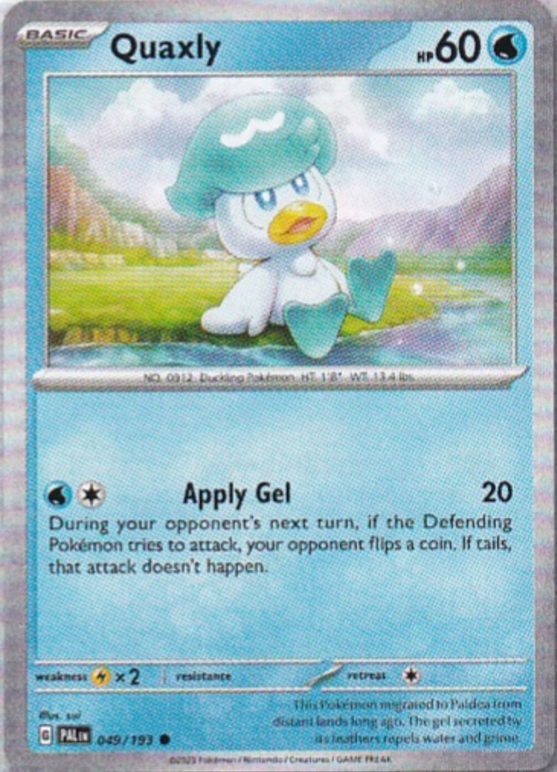 Scarlet & Violet Paldea Evolved 049/193 Quaxly