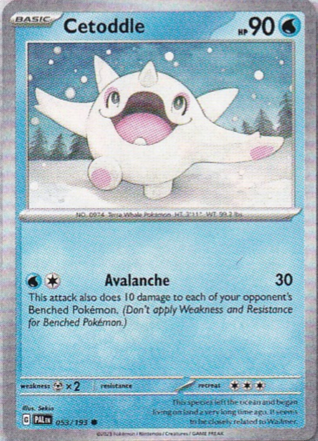 Scarlet & Violet Paldea Evolved 053/193 Cetoddle