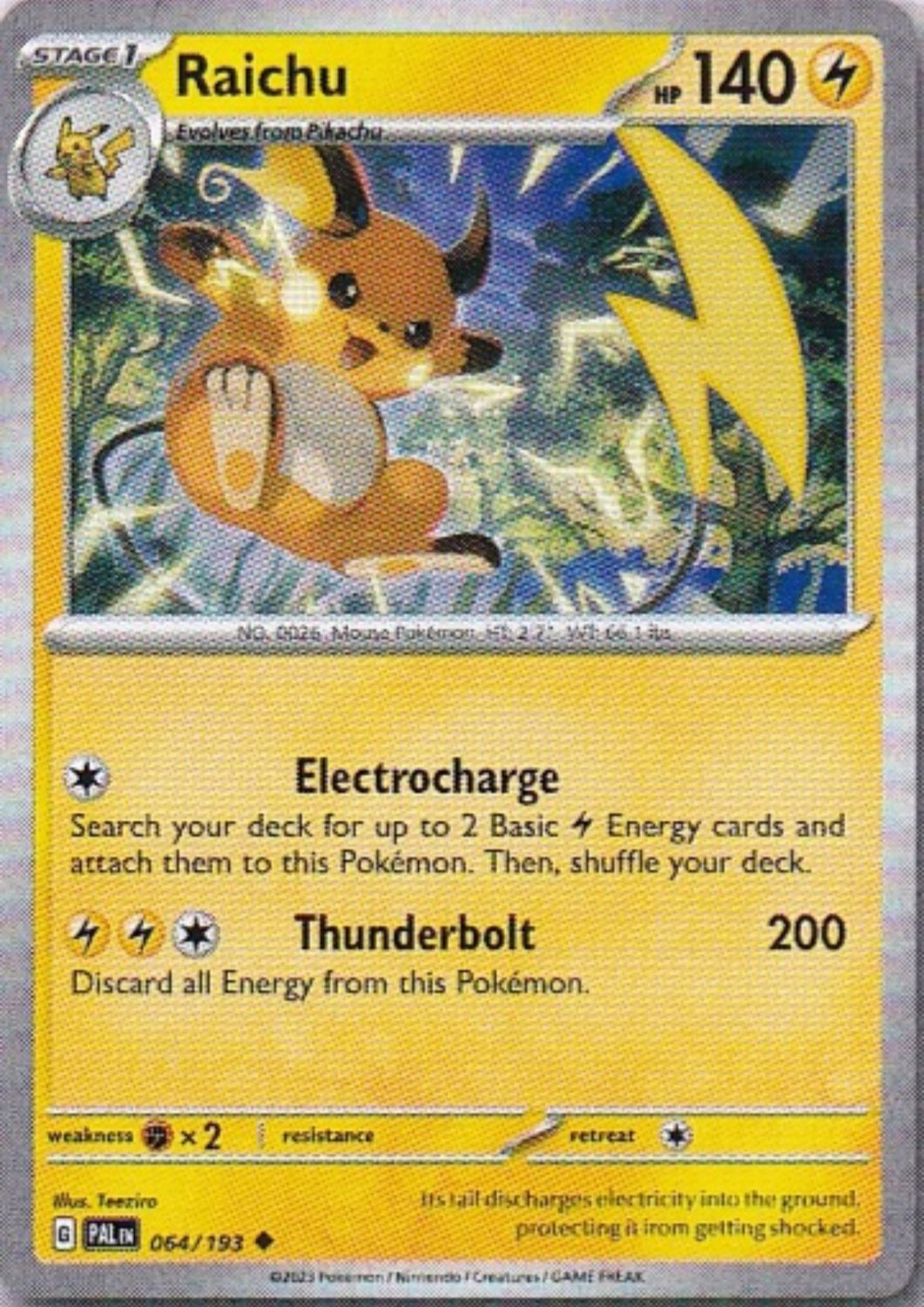 Scarlet & Violet Paldea Evolved 064/193 Raichu