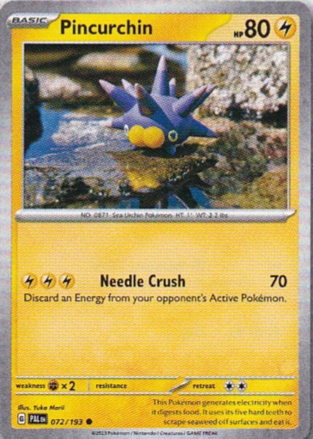 Scarlet & Violet Paldea Evolved 072/193 Pincurchin