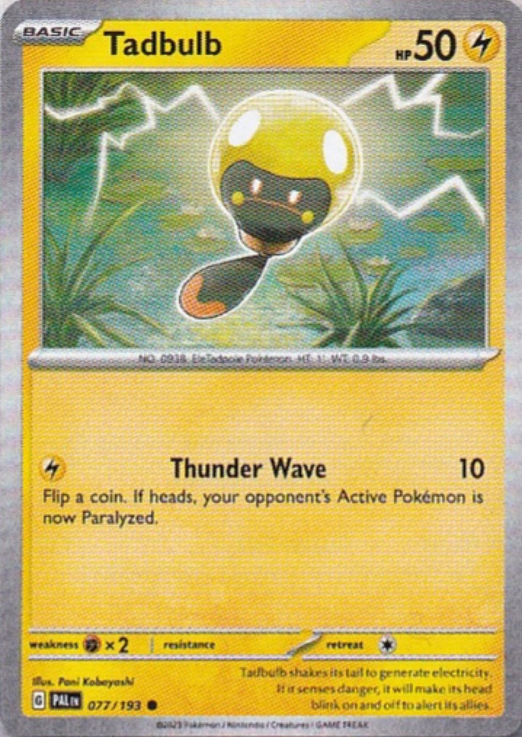 Scarlet & Violet Paldea Evolved 077/193 Tadbulb Reverse Holo