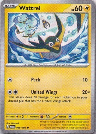 Scarlet & Violet Paldea Evolved 080/193 Wattrel