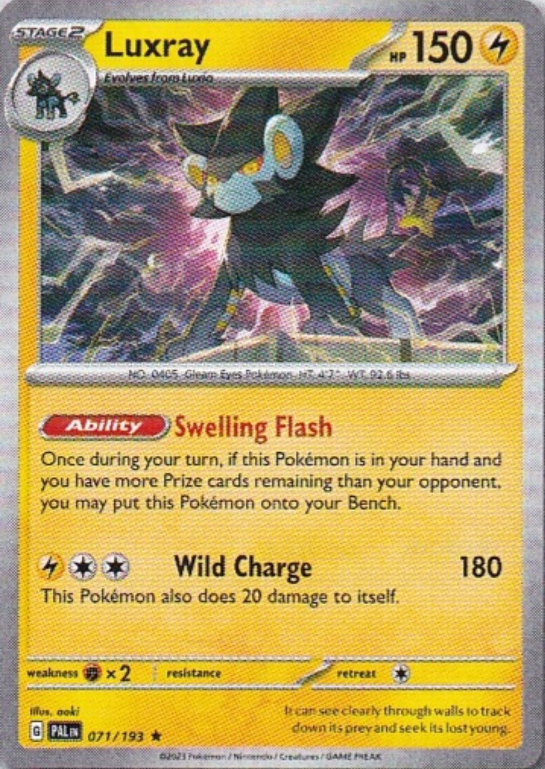 Scarlet & Violet Paldea Evolved 071/193 Luxray