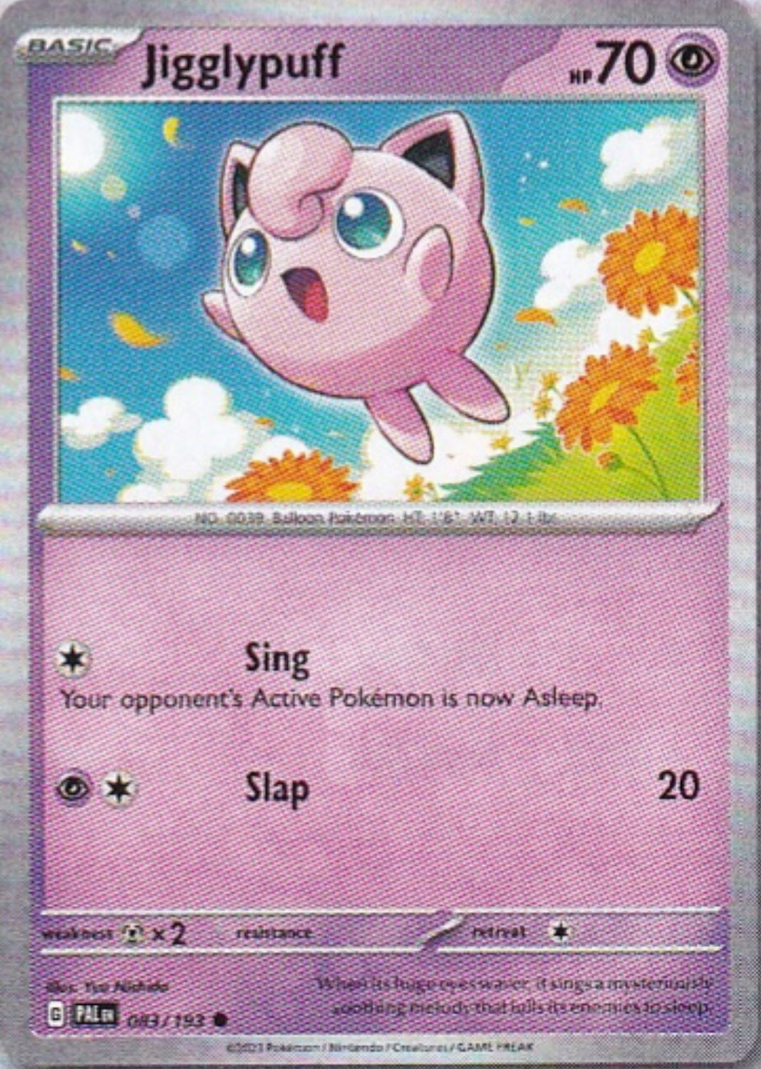 Scarlet & Violet Paldea Evolved 083/193 Jigglypuff Reverse Holo