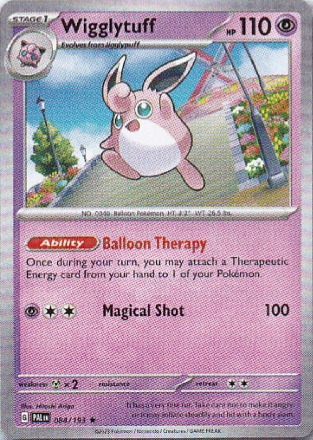 Scarlet & Violet Paldea Evolved 084/193 Wigglytuff Reverse Holo