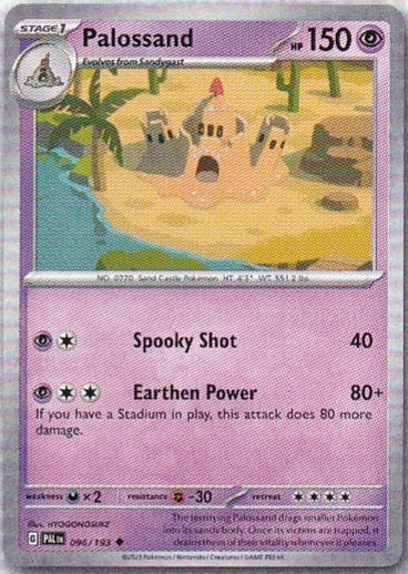 Scarlet & Violet Paldea Evolved 096/193 Palossand Reverse Holo