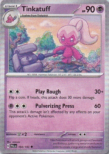 Scarlet & Violet Paldea Evolved 104/193 Tinkatuff