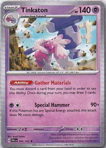 Scarlet & Violet Paldea Evolved 105/193 Tinkaton