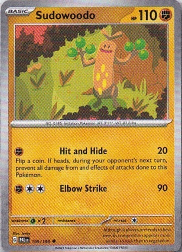 Scarlet & Violet Paldea Evolved 109/193 Sudowoodo