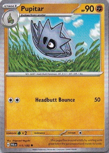 Scarlet & Violet Paldea Evolved 111/193 Pupitar Reverse Holo