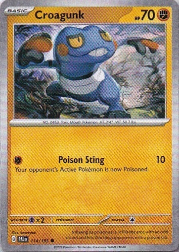 Scarlet & Violet Paldea Evolved 114/193 Croagunk Reverse Holo