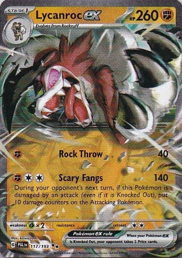 Scarlet & Violet Paldea Evolved 117/193 Lycanroc ex