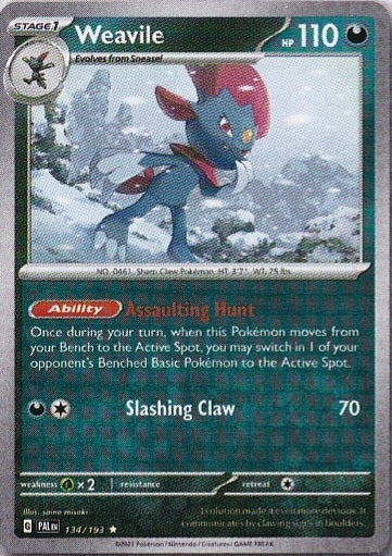 Scarlet & Violet Paldea Evolved 134/193 Weavile