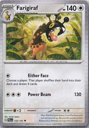 Scarlet & Violet Paldea Evolved 155/193 Farigiraf