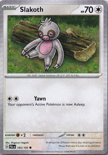 Scarlet & Violet Paldea Evolved 160/193 Slakoth