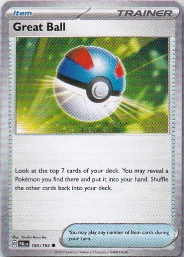 Scarlet & Violet Paldea Evolved 183/193 Great Ball