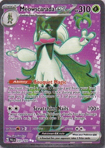 Scarlet & Violet Paldea Evolved 231/193 Meowscarada ex