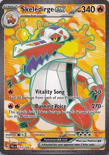 Scarlet & Violet Paldea Evolved 233/193 Skeledirge ex