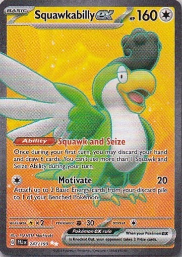 Scarlet & Violet Paldea Evolved 247/193 Squawkabilly ex