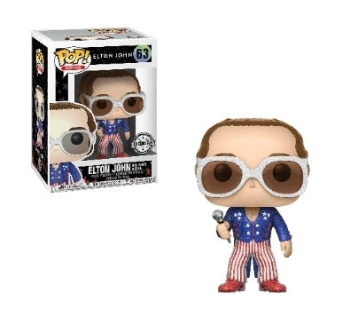 Funko Pop - ELTON JOHN RED WHITE & BLUE (GLITTER) VAULTED