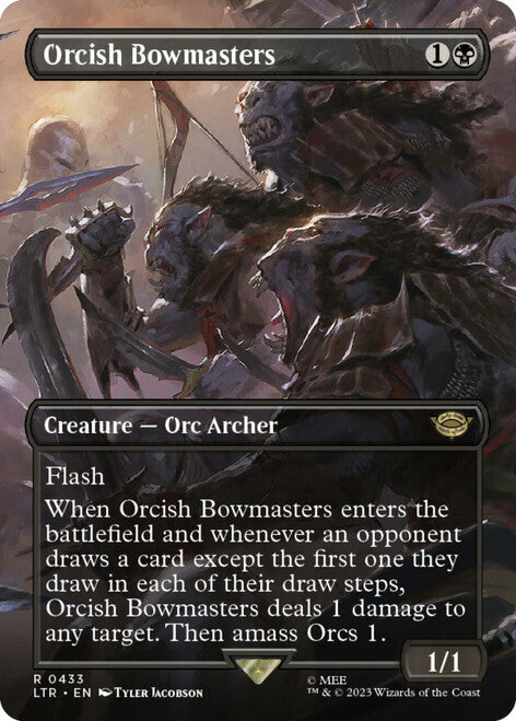 MTG Lord Of The Rings 0433 Orcish Bowmasters (Borderless Art Foil)