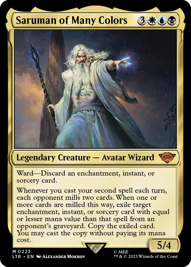 MTG Lord Of The Rings 0223 Saruman of Many Colors Foil