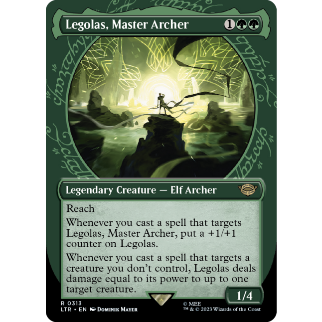 MTG Lord Of The Rings 0313 Legolas, Master Archer (Showcase Foil)