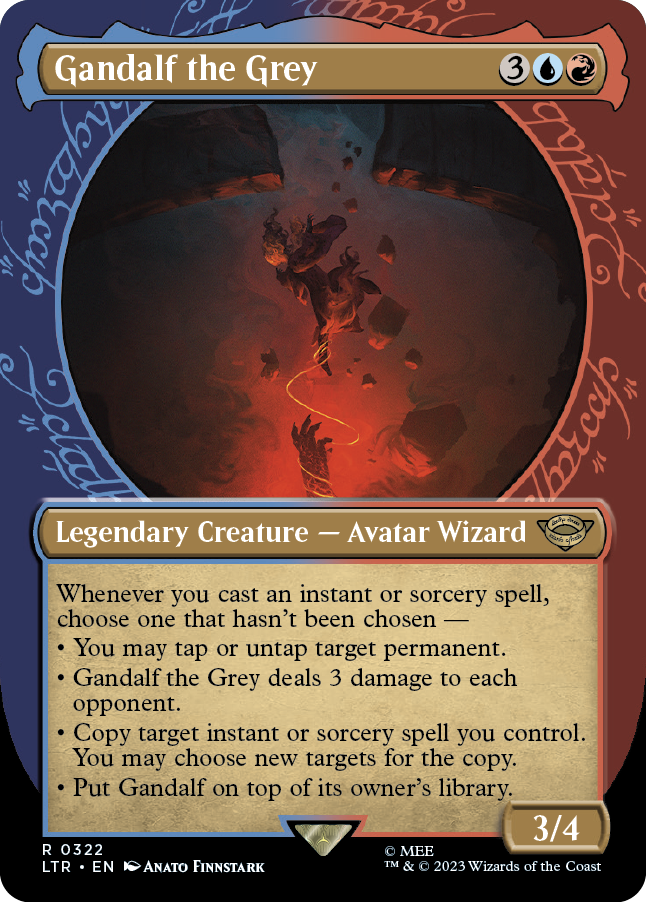 MTG Lord Of The Rings 0322 Gandalf the Grey (Showcase Foil)