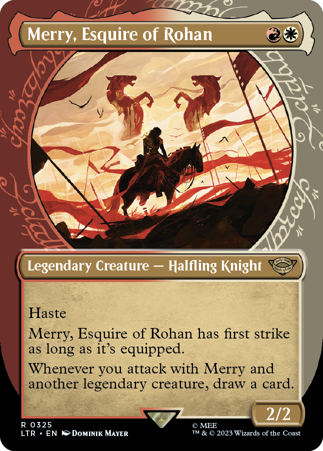 MTG Lord Of The Rings 0325 Merry, Esquire of Rohan (Showcase)