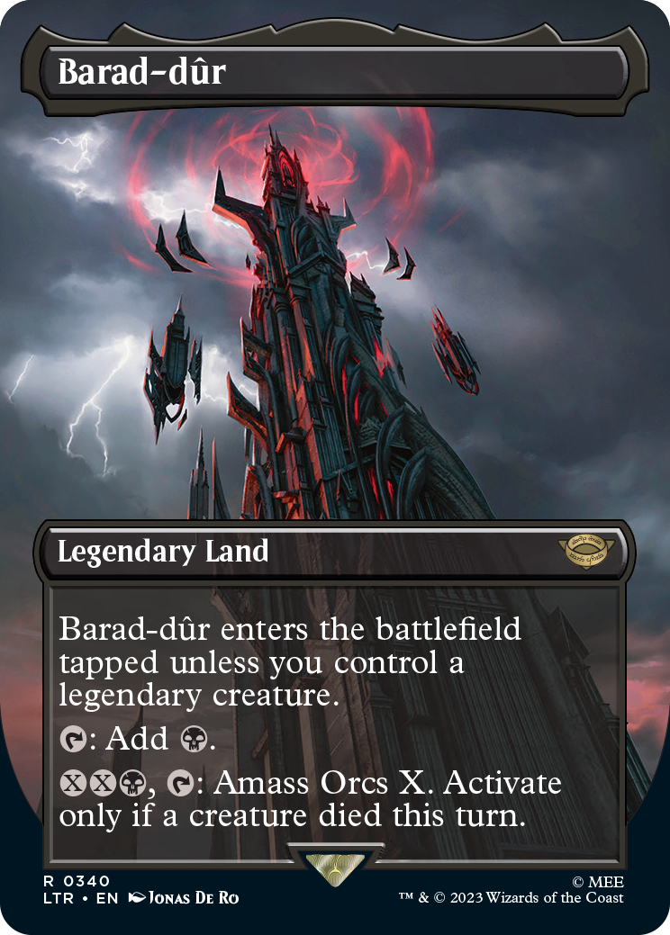 MTG Lord Of The Rings 0340 Barad-dûr (Borderless Art)