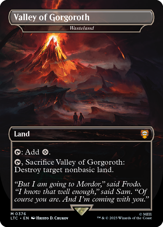 MTG Lord Of The Rings 0376 Wasteland (Borderless Art)