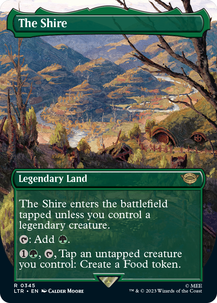 MTG Lord Of The Rings 0345 The Shire (Borderless Art Foil)