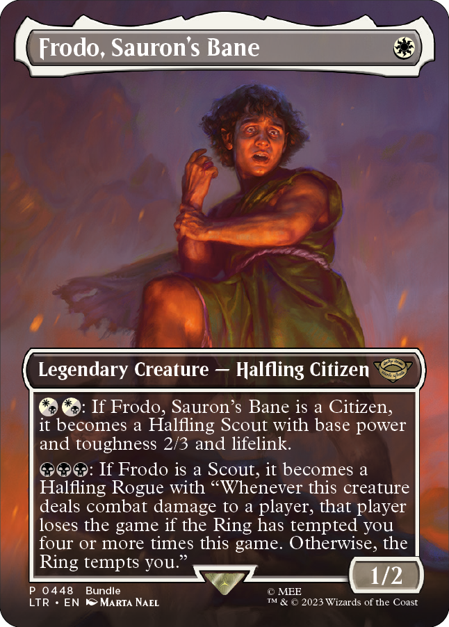 MTG Lord Of The Rings 0448 Frodo, Sauron's Bane (Borderless Art Foil)