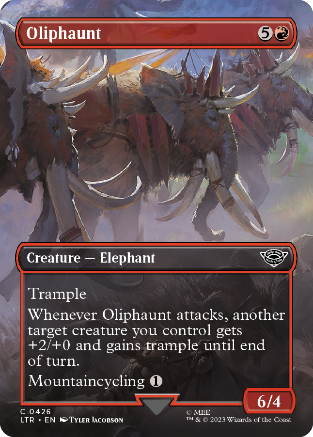 MTG Lord Of The Rings 0426 Oliphaunt (Borderless Art Foil)
