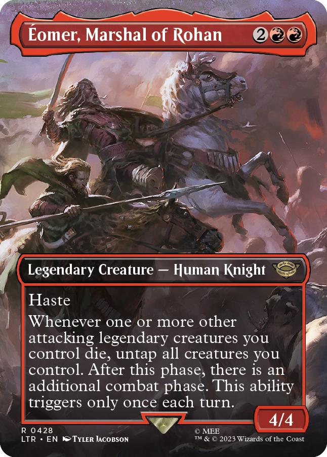 MTG Lord Of The Rings 0428 Éomer, Marshal of Rohan (Borderless Art Foil)