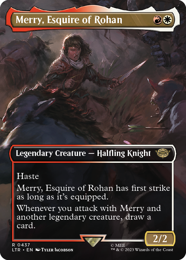 MTG Lord Of The Rings 0437 Merry, Esquire of Rohan (Borderless Art)