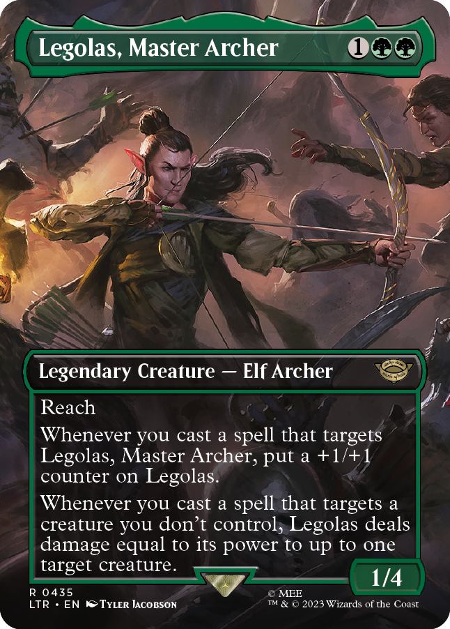 MTG Lord Of The Rings 0435 Legolas, Master Archer (Borderless Art Foil)