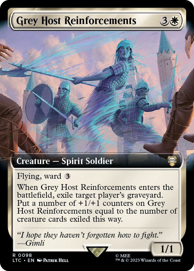 MTG Lord Of The Rings 0098 Grey Host Reinforcements (Extended Art)