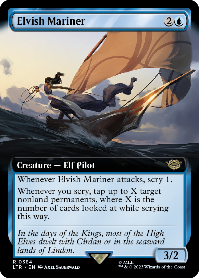 MTG Lord Of The Rings 0384 Elvish Mariner (Extended Art)