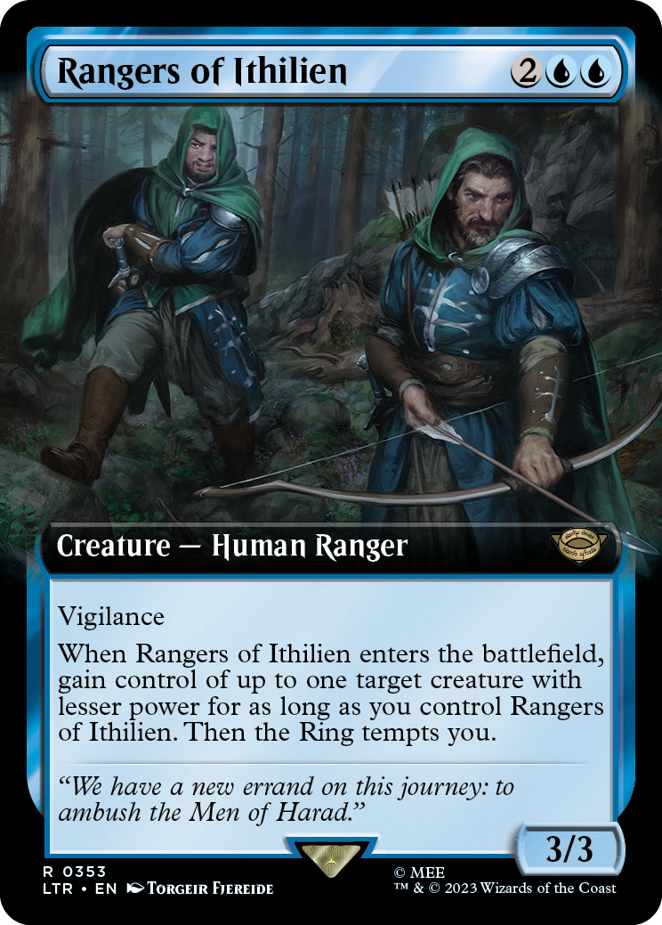MTG Lord Of The Rings 0353 Rangers of Ithilien (Extended Art)